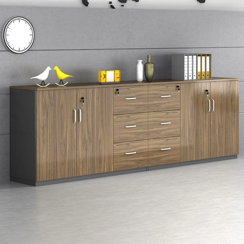 Contemporary Style File Cabinet Lateral Wood File Cabinet Locking Storage 47l