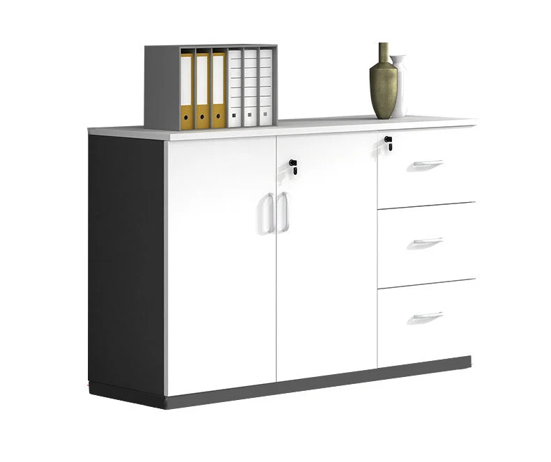 Contemporary Style File Cabinet Lateral Wood File Cabinet Locking Storage 47l