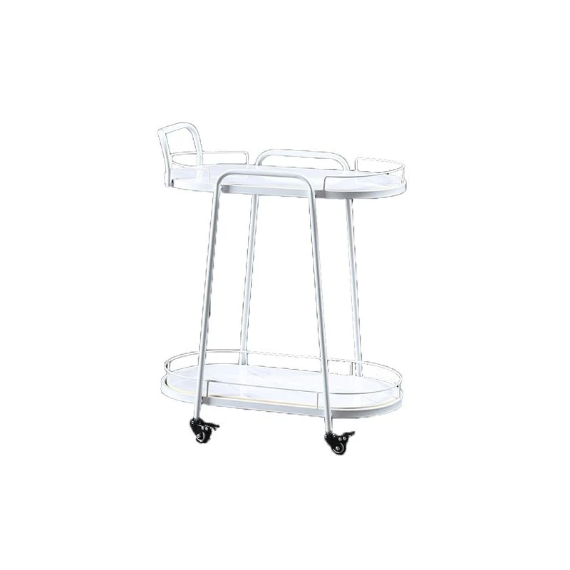 Contemporary Style Oval Prep Table Rolling Metaal Prep Table Kitchen