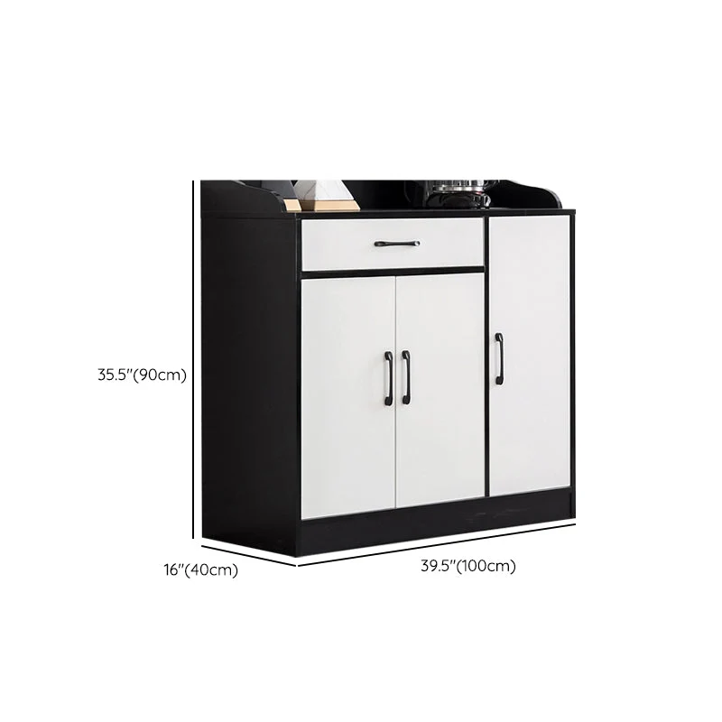 Contemporary Style Wood Dining Buffet Drawer and Cabinets 24l