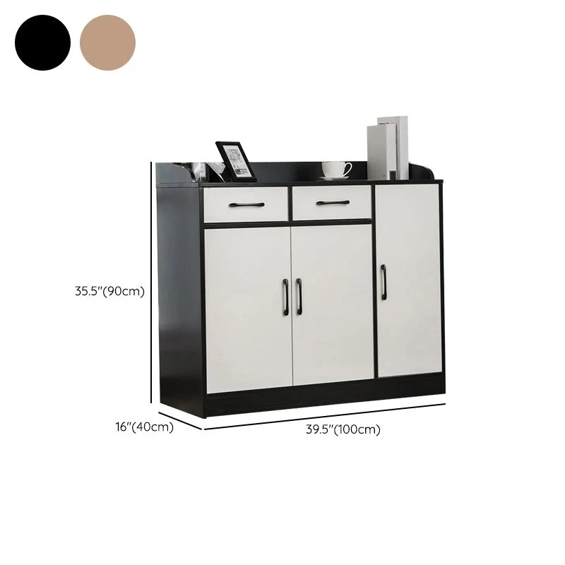 Contemporary Style Wood Dining Buffet Drawer and Cabinets 24l
