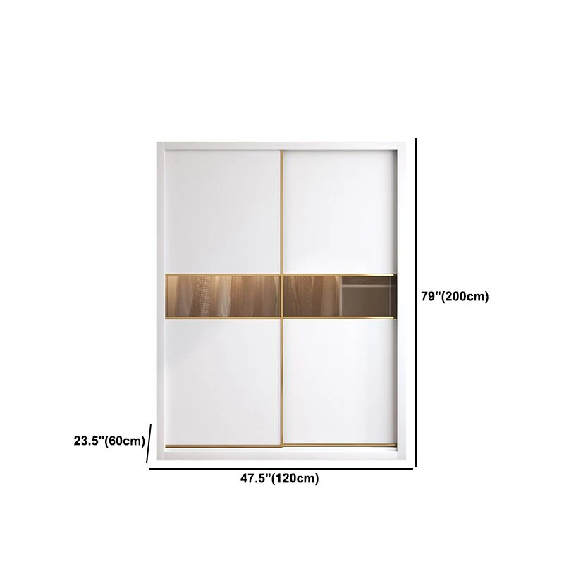 Contemporary Style Wooden Wardrobe Donzig Close Door Wardrobe Closet Drawer 47l