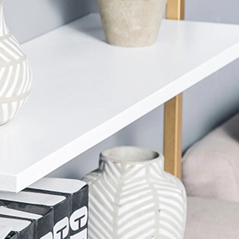 Contemporary Wall Unit Bookshelf Ijzer Frame Manufactured Wood Shelf 23