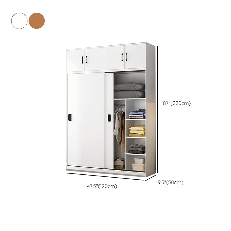 Contemporary Wardrobe Closet Garment Rod Houtsoort Wardrobe Cabinet None