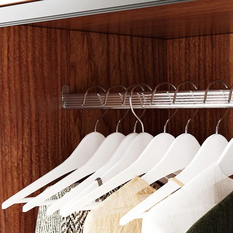Contemporary Wardrobe Closet Garment Rod Natuurhout Wardrobe Cabinet None