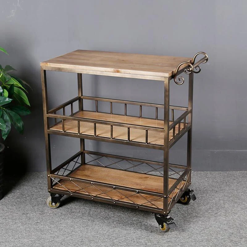 Contemporary Wood Kitchen Island Table Stationary Kitchen Island Table Open Storage 24l