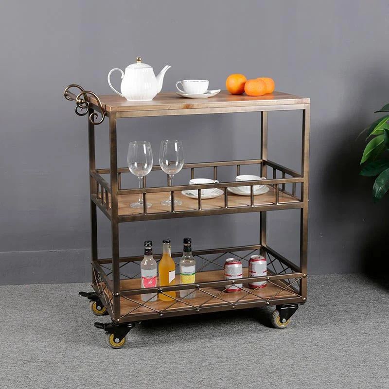 Contemporary Wood Kitchen Island Table Stationary Kitchen Island Table Open Storage 24l