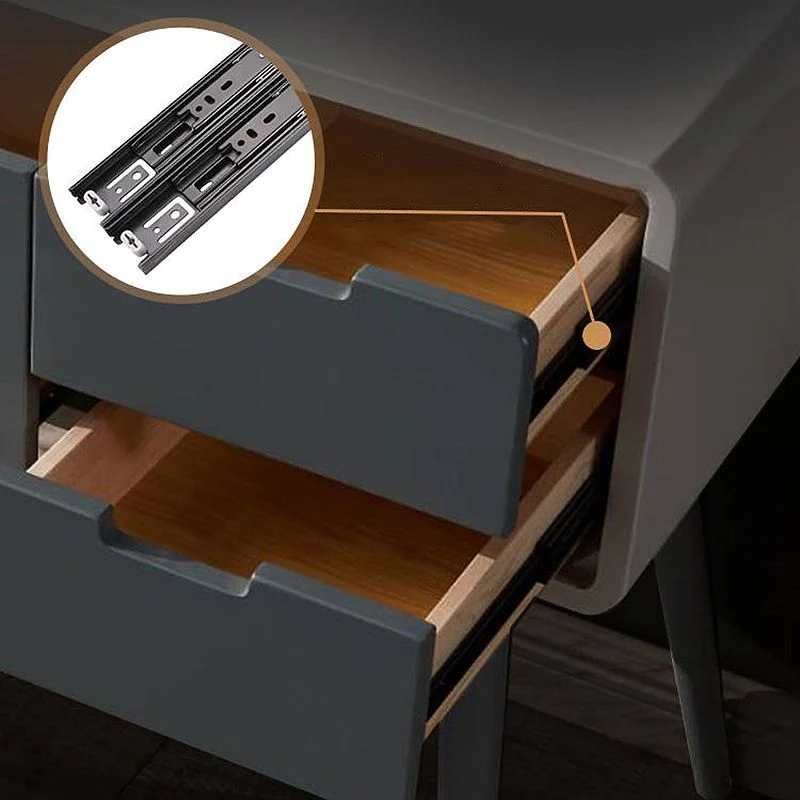 Contemporary Wood Vanity 5 Storage Drawers Mirror & Stool 24l