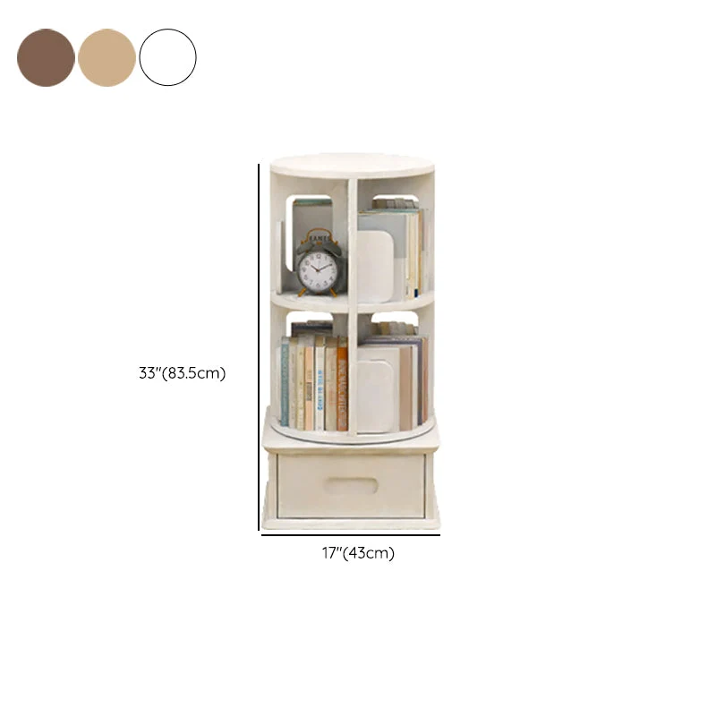 Contemporary Wooden Bookcase Typisch Closed Back Bookshelf Drawer 16