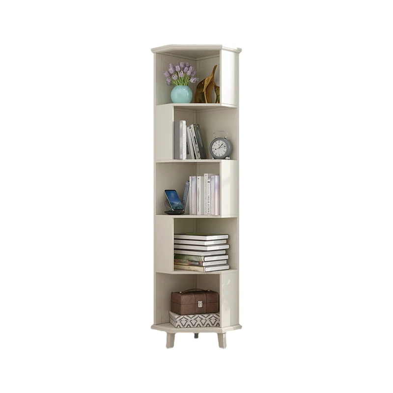 Corner Contemporary Bookshelf Hout Closed Back Bookcase Shelves 16l