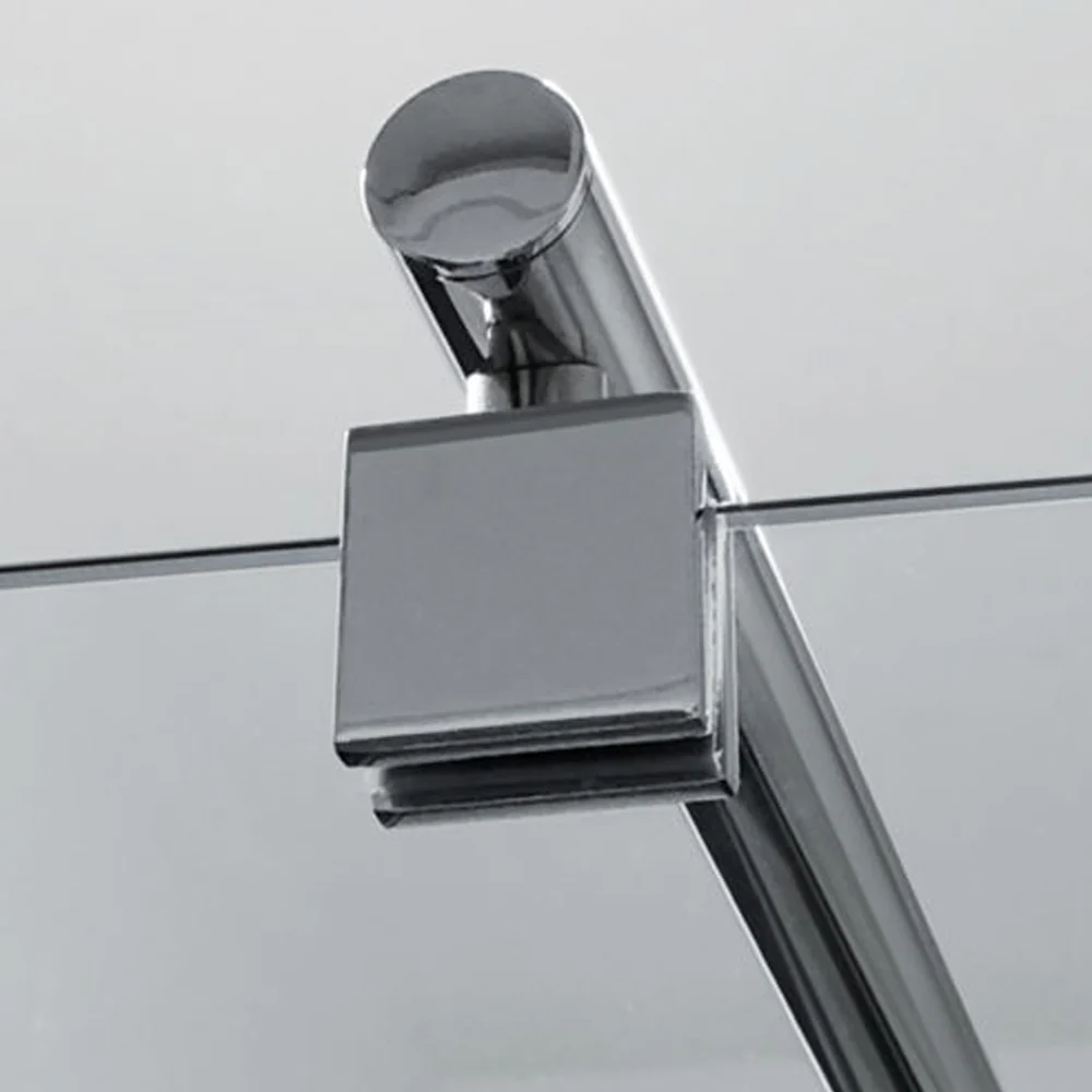 Corner Shower Enclosure 110x80 saloon door opening and fixed wall 6 mm glazen glass