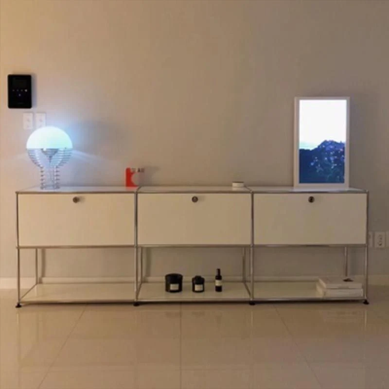 Corrosiebestendig Steel Sideboard Contemporary Storage Dining Sideboard Locking Cabinet 20l