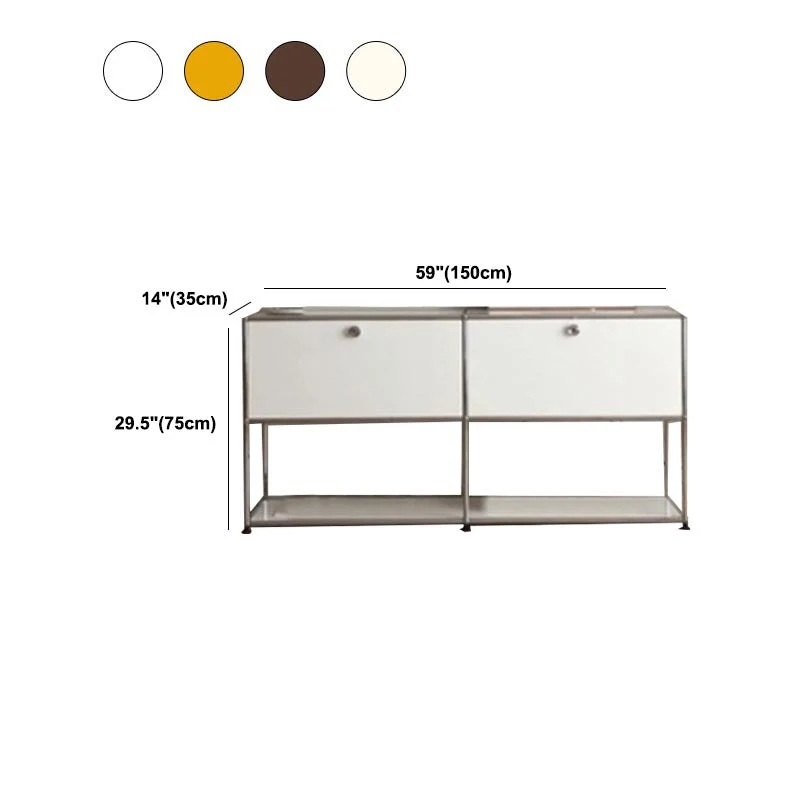 Corrosiebestendig Steel Sideboard Contemporary Storage Dining Sideboard Locking Cabinet 20l