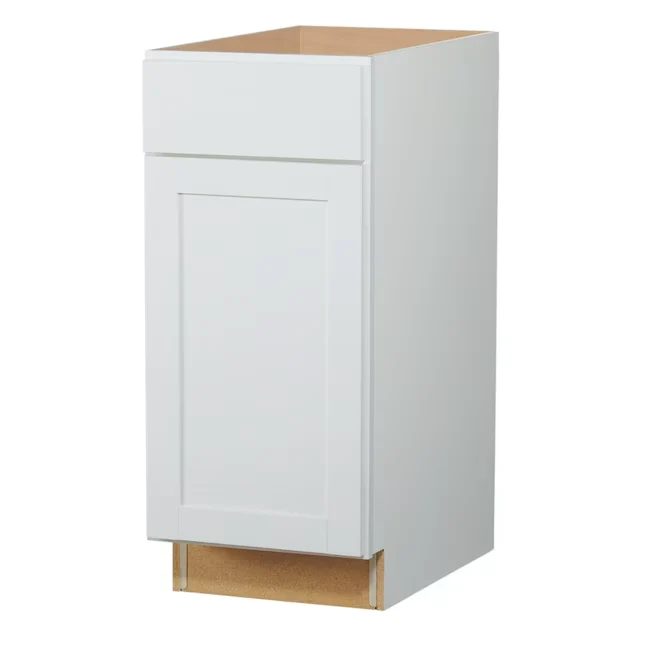 Diamond NOW Arcadia 18- W x 35- H x 23.75- D Parelmoer Door and Drawer Base Fully Assembled Cabinet (Recessed Panel Shaker...