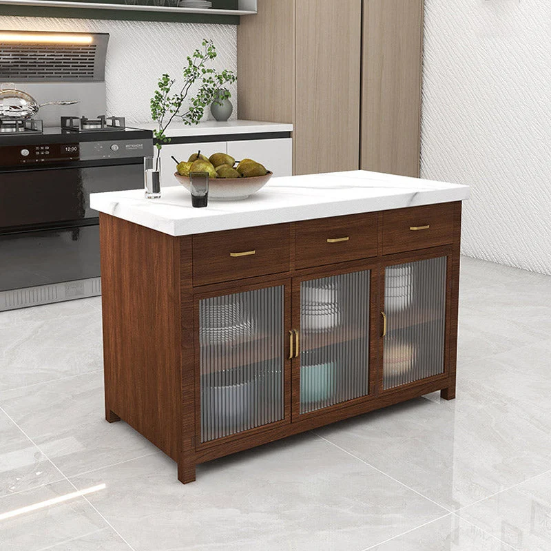Dining Room Rectangular Prep Table Kitchen Island Storage Cabinet 39l