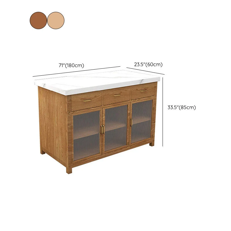 Dining Room Rectangular Prep Table Kitchen Island Storage Cabinet 39l