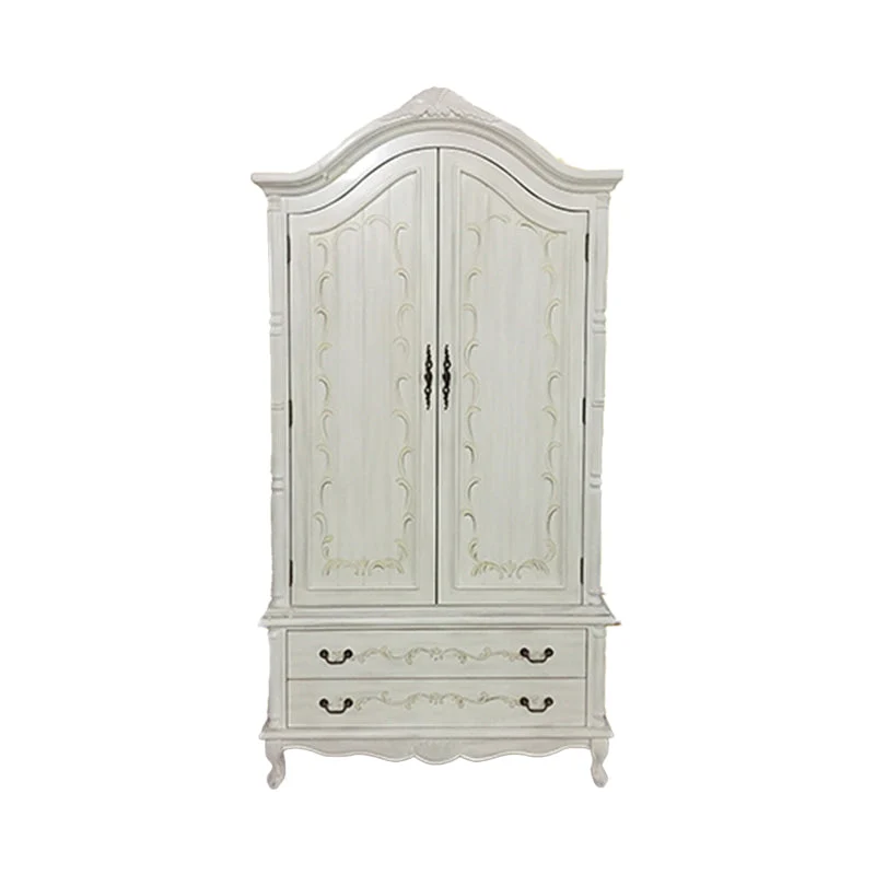 Doffe Finish Wood Cabinet Garment Rod Coastal Storage Cabinet Hinged Doors Aqua