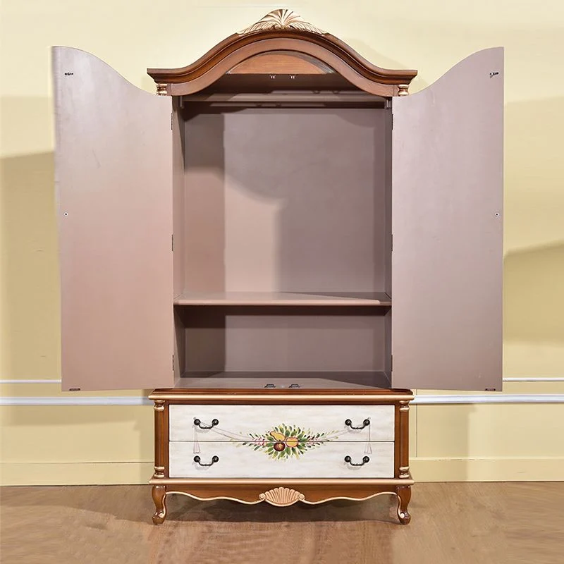 Doffe Finish Wood Cabinet Garment Rod Coastal Storage Cabinet Hinged Doors Aqua