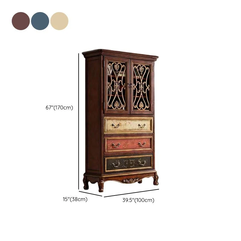 Door Cabinet Mid Century Distressed Stevig Wood Storage Cabinet Drawers 25