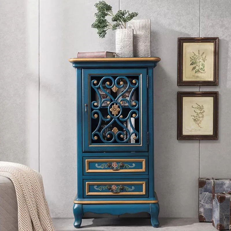 Door Cabinet Mid Century Distressed Stevig Wood Storage Cabinet Drawers 25