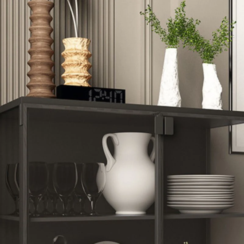Eigentijds Curio Cabinet Metal Display Cabinet Doors Dining Room 31l