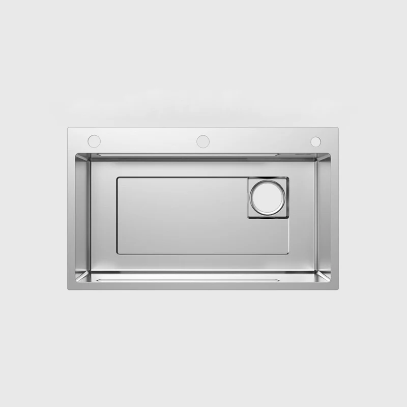 Eigentijds Kitchen Sink Stainless Steel Grid Strainer and Faucet Workstation Sink 27l