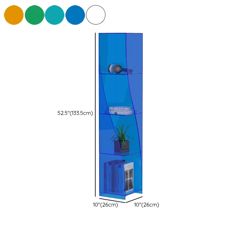 Eigentijds Style Closed Back Bookcase Standard Acrylic Bookshelf Shelves 10l