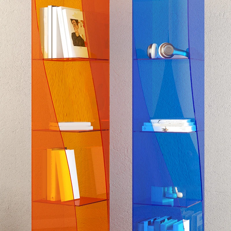 Eigentijds Style Closed Back Bookcase Standard Acrylic Bookshelf Shelves 10l