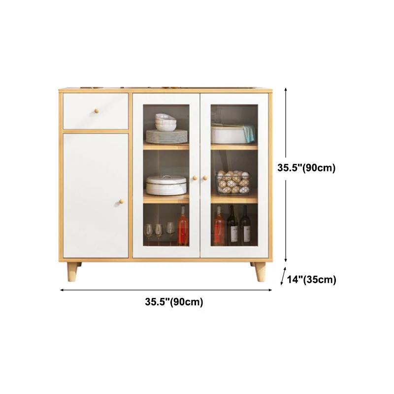 Eigentijds Style Sideboard Wooden Cabinets Drawers and Storage Sideboard Dining Room 35l