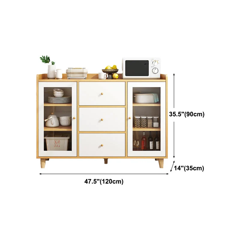 Eigentijds Style Sideboard Wooden Cabinets Drawers and Storage Sideboard Dining Room 35l