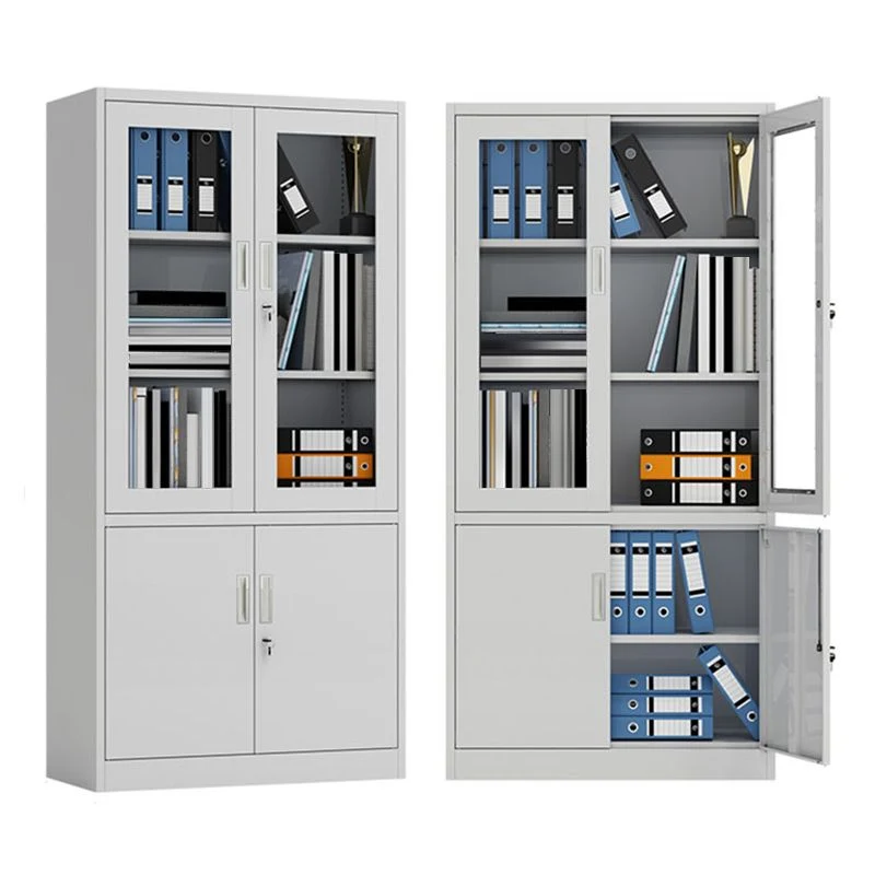 Eigentijds Vertical Cabinet Metal Filing Cabinet Lock and Storage Textured
