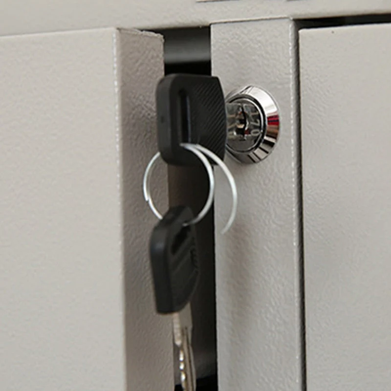 Eigentijds Vertical Cabinet Metal Filing Cabinet Lock and Storage Textured