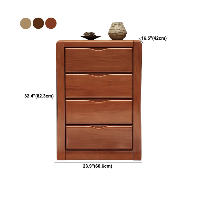 Eigentijds Wood Cabinet Grooves Rectangle Side Cabinet Drawer Natural