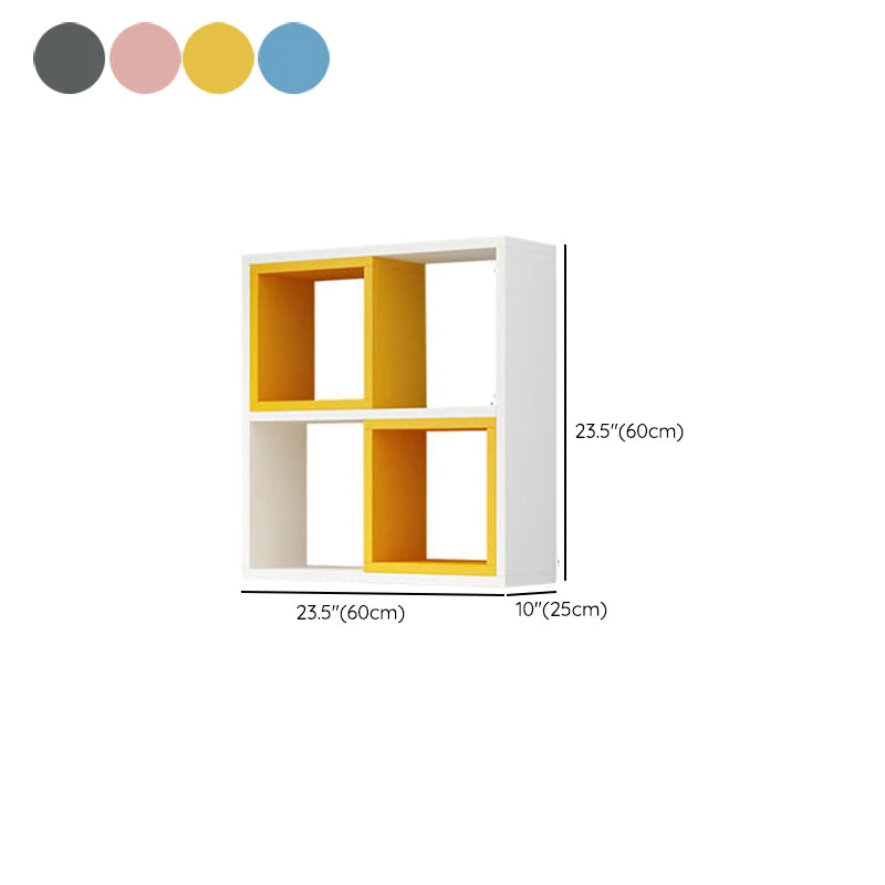 Engineered Wood Floating Bookcase Contemporary Closed Back Bookshelf 24l