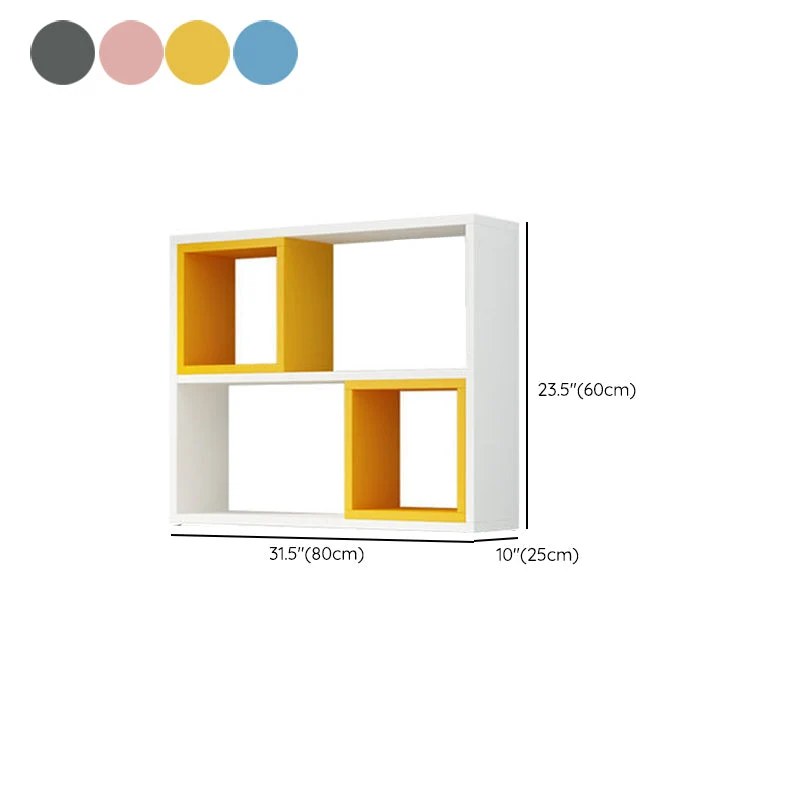 Engineered Wood Floating Bookcase Contemporary Closed Back Bookshelf 24l