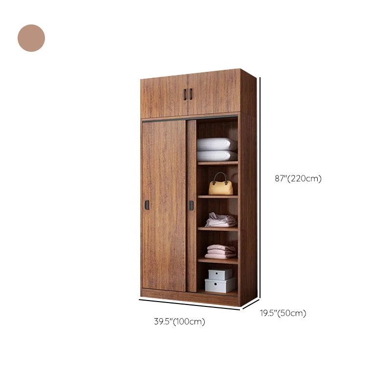 Engineered Wood Wardrobe Armoire Eigentijds Storage Cabinet Shelves 16l
