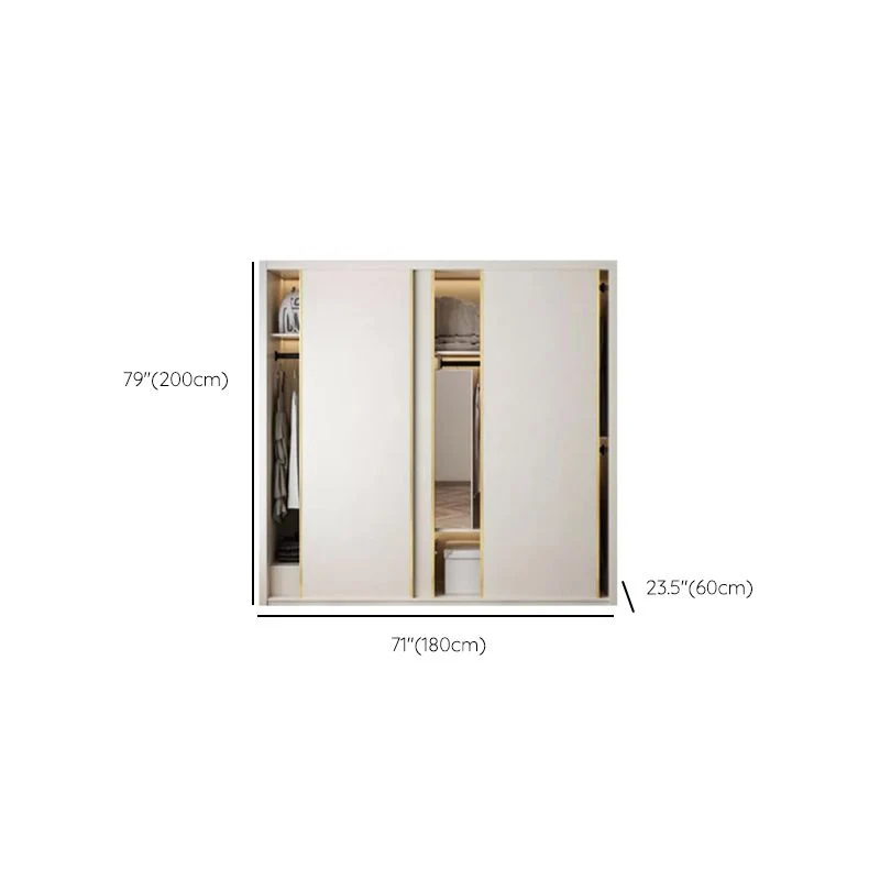 Engineered Wood Wardrobe Cabinet Actueel Style Wardrobe Closet Mirror 47l