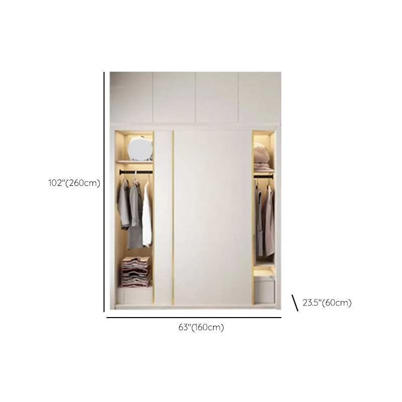 Engineered Wood Wardrobe Cabinet Hedendaags Style Wardrobe Closet Mirror 47l