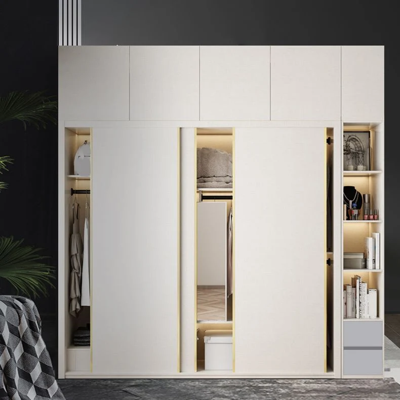 Engineered Wood Wardrobe Cabinet Hedendaags Style Wardrobe Closet Mirror 47l