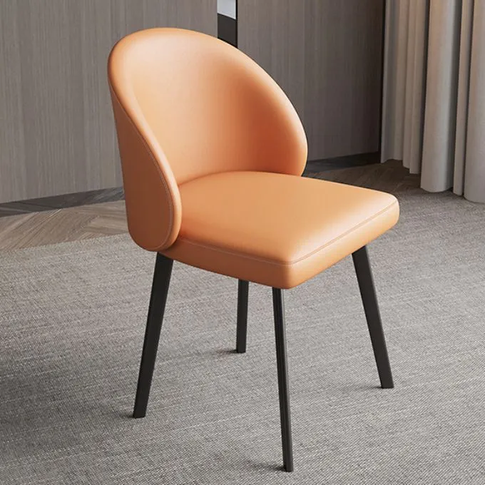 Faux Leather Kitchen Dining Chairs Contemporary Chairs Zwart Metal Legs