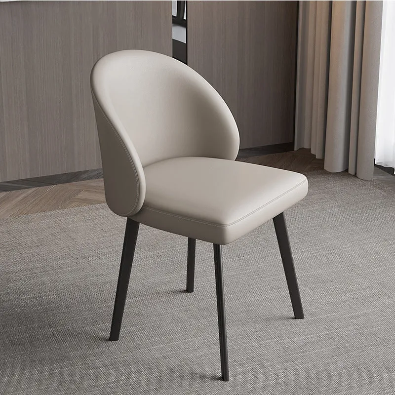 Faux Leather Kitchen Dining Chairs Contemporary Chairs Black Metaal Legs