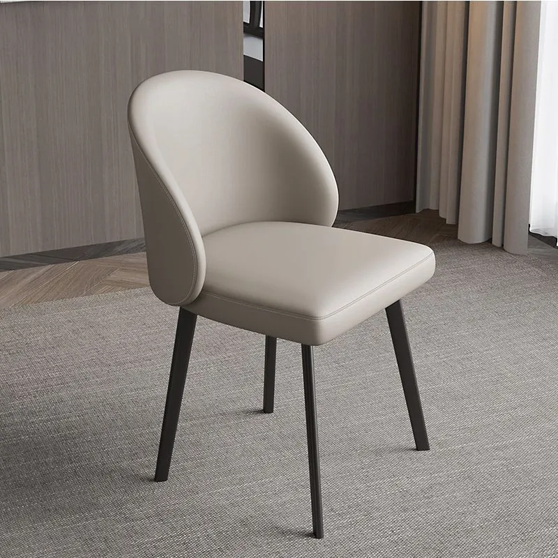 Faux Leather Kitchen Dining Chairs Contemporary Chairs Black Metaal Legs