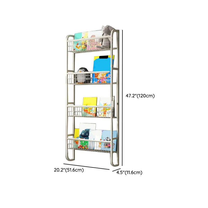 Floating Contemporary Bookcase Metalen Closed Back Bookshelf Shelves 20