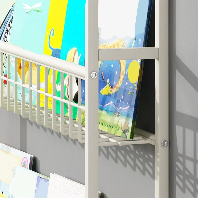 Floating Contemporary Bookcase Metalen Closed Back Bookshelf Shelves 20