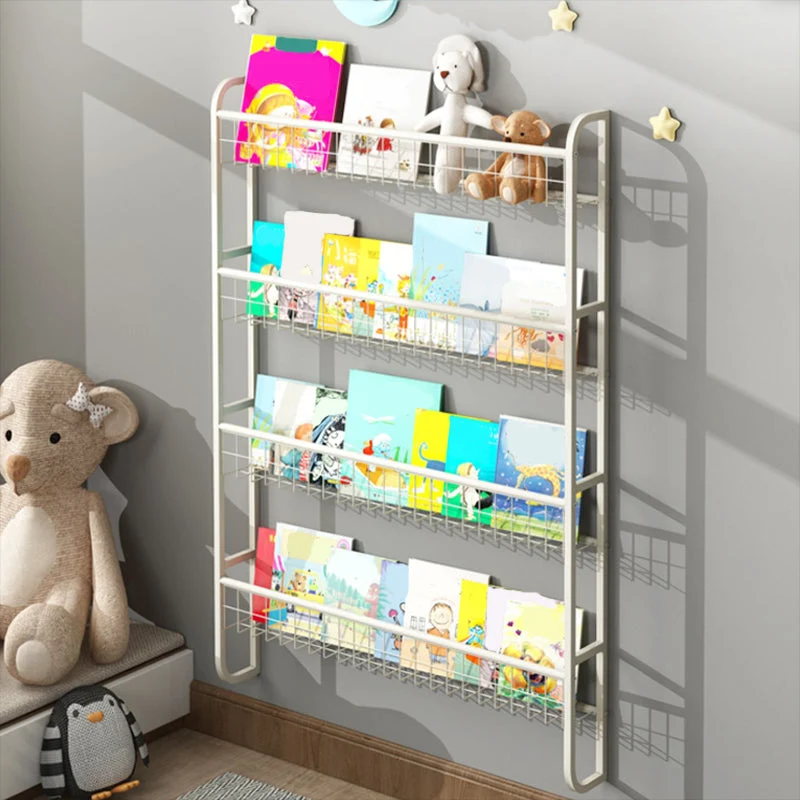 Floating Contemporary Bookcase Metalen Closed Back Bookshelf Shelves 20