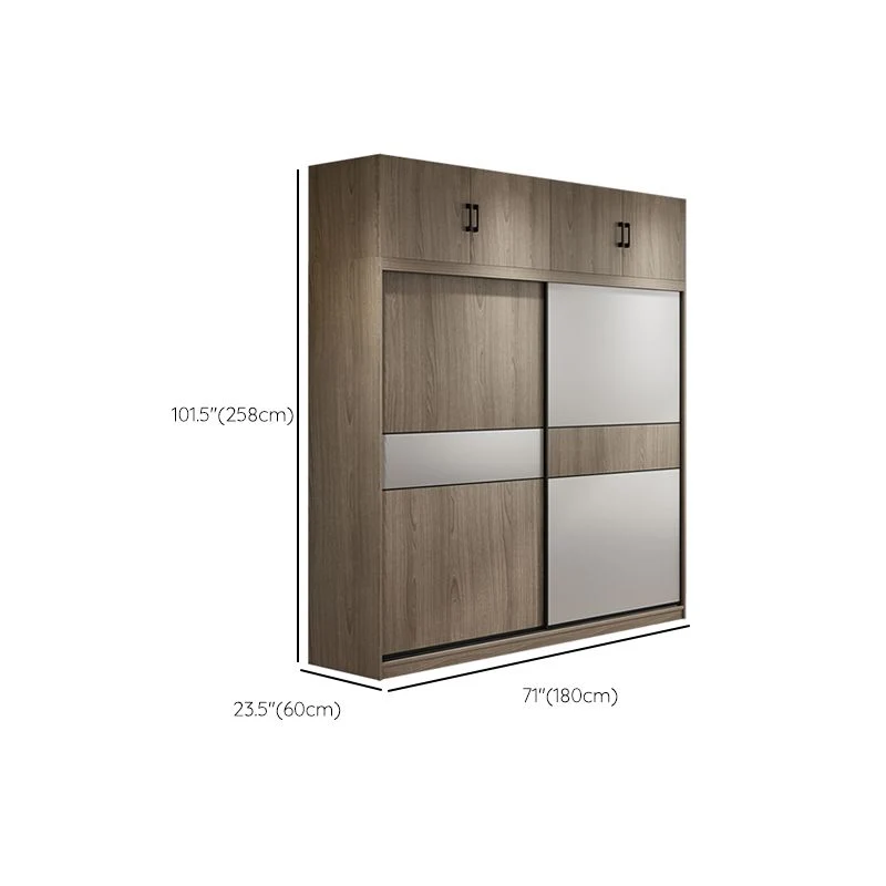 Freestanding Uni Wood Wardrobe Armoire Contemporary Wardrobe Drawer 47l