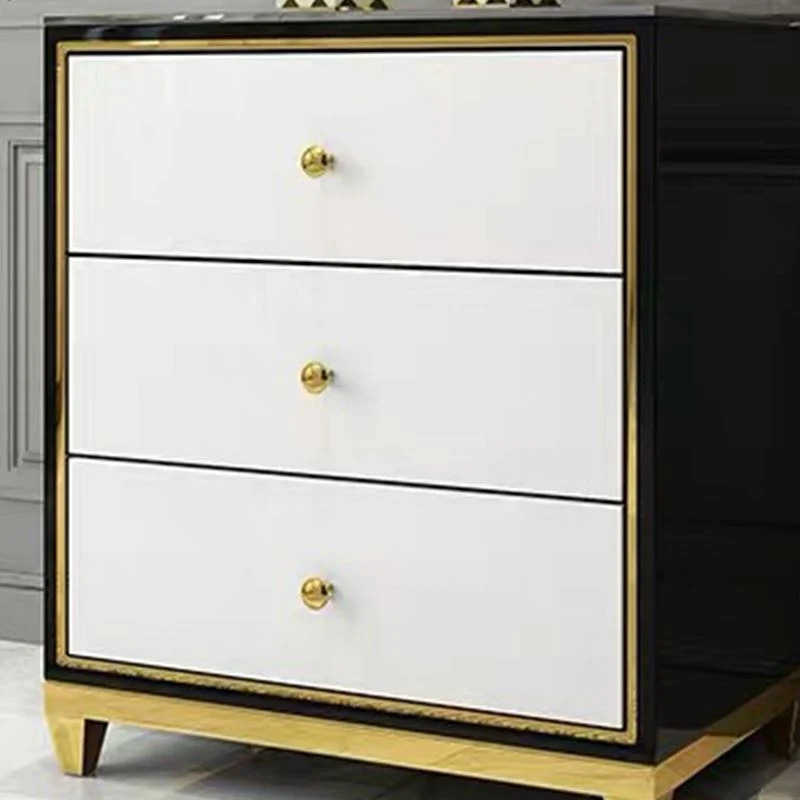 Glam Natuurhout Bedroom Storage Chest Vertical Chest Drawers White