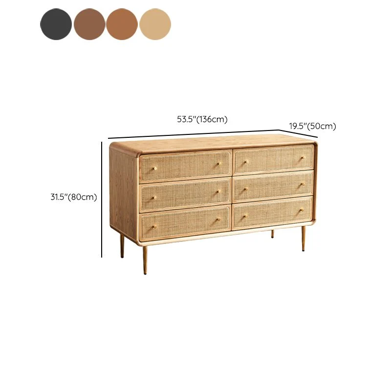 Glam Storage Chest Dresser Massief Wood Storage Chest Drawers 31l