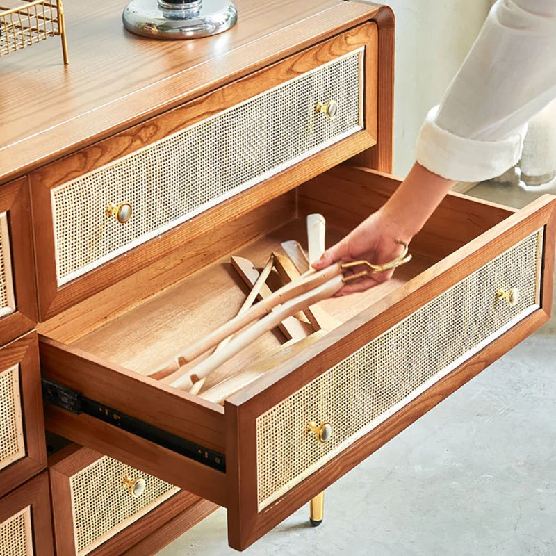 Glam Storage Chest Dresser Massief Wood Storage Chest Drawers 31l