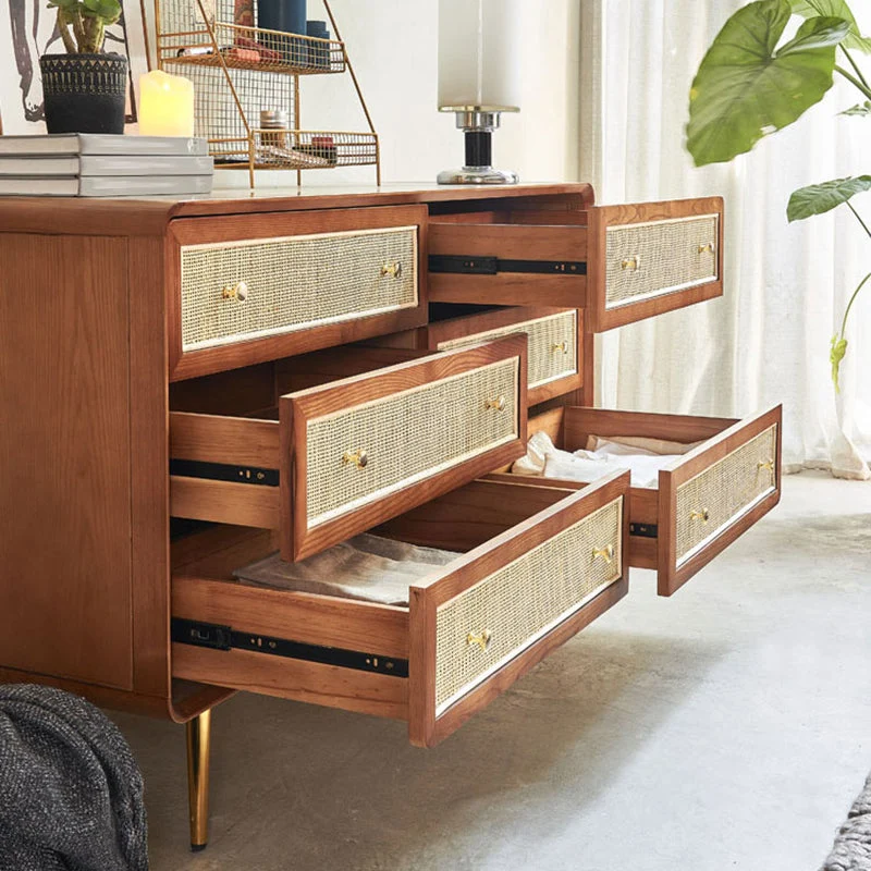 Glam Storage Chest Dresser Massief Wood Storage Chest Drawers 31l
